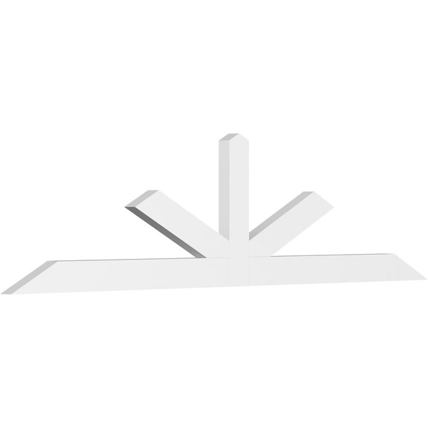 Ekena Millwork Saratoga Architectural Grade PVC Gable Bracket, 84"W x 21"H x 2"D x 4"F, 6/12 Pitch GBP084X21X0204SAR00 - main
